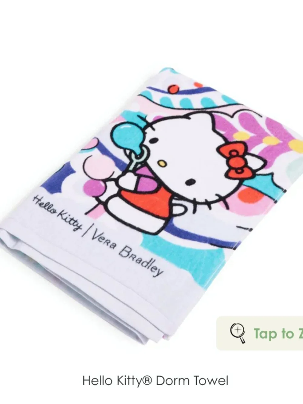 Vera Bradley Hello Kitty Dorm Towel NWT